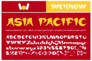 Asia Pacific Font in Handmade Design