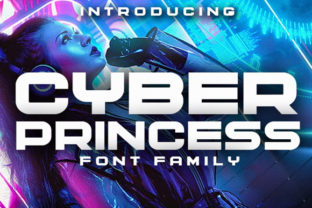 Cyber Princess: A Futuristic Display Font for Modern Editorial Design