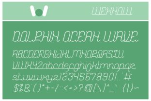 Dolphin Ocean Wave Font for Handmade Creations