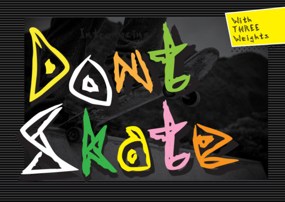 Don t Skate: A Retro Display Font for Bold Web Design