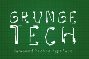 Grunge Tech Font for Handmade and Craft Projects