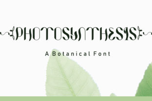 Photosynthesis Font for Web Design