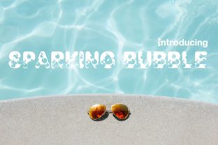 Sparkling Typography with Sparking Bubble Font