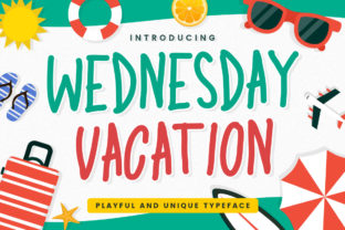 Wednesday Vacation: A Playful Display Font for Creative Projects